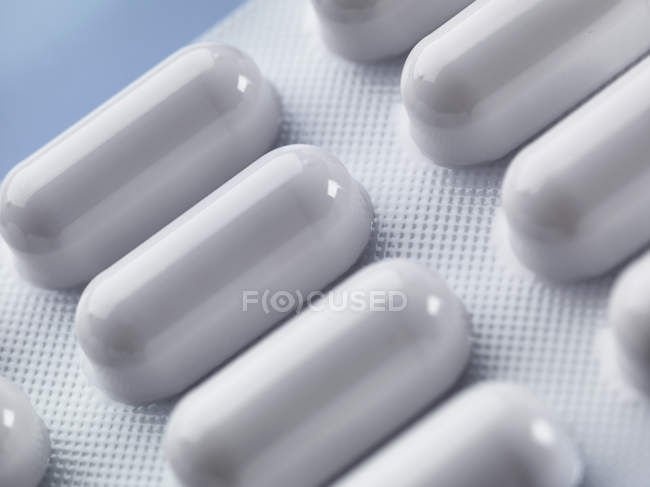 Curso completo de medicamentos em embalagens de papel alumínio — Fotografia de Stock