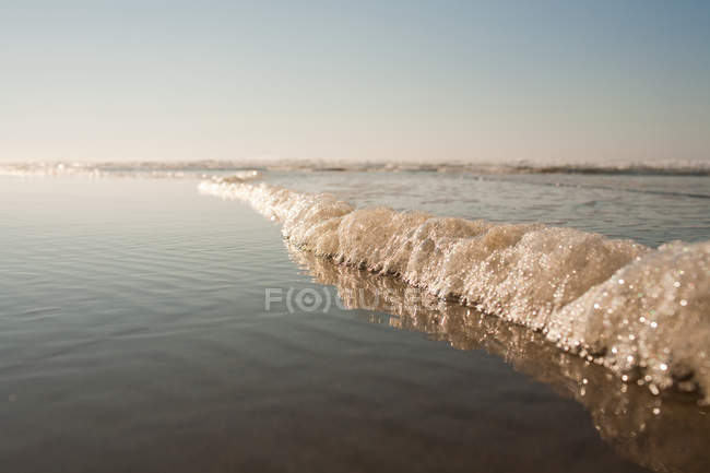 Surf marino en el borde del agua - foto de stock
