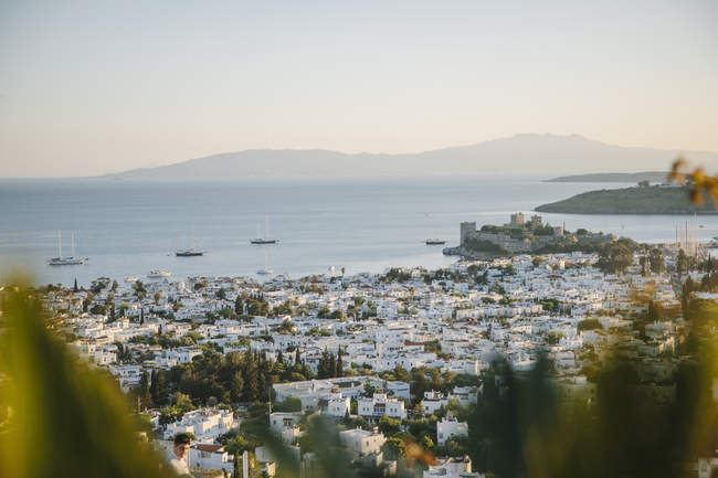 Observing view of town Bodrum, Mugla, Turkey — Stock Photo