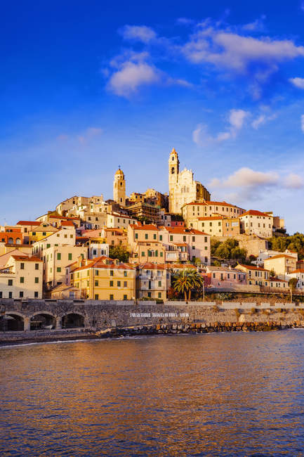 Observing view of Cervo, Liguria, Italy — Stock Photo