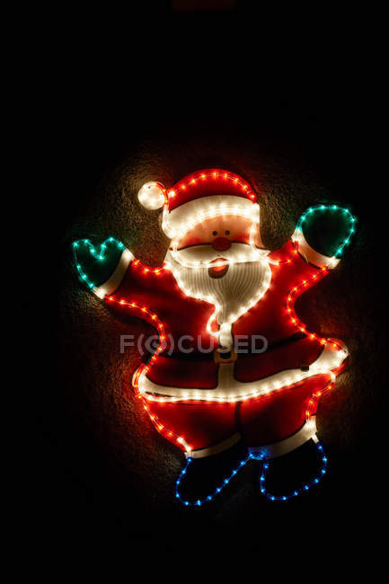 Illuminated santa claus — Stock Photo