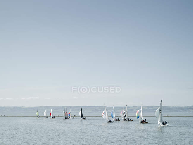 View of sailing boats at West Kirby, Merseyside, UK — Stock Photo