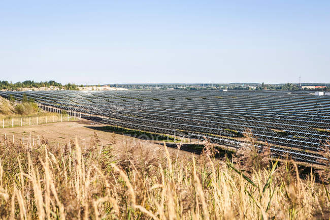 Senftenberg Solarpark, central fotovoltaica - foto de stock