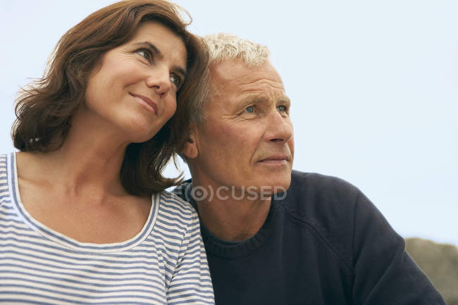 Middle aged couple head and shoulders — Stock Photo