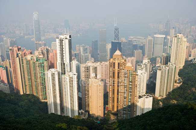 Paysage urbain de Hong Kong — Photo de stock