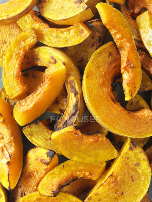 Sliced and roasted butternut squash, close up shot — Stock Photo