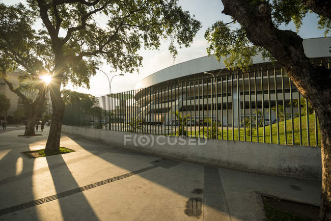 Exterior del estadio de fútbol Maracana - foto de stock