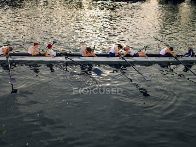 Crew after training race piece — Stock Photo