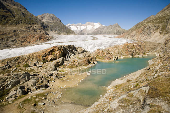 Glaciar Aletsch en Suiza - foto de stock