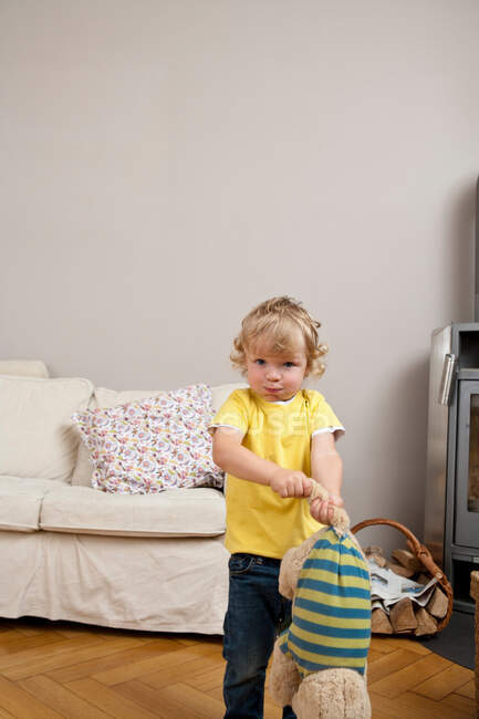 Child playing with toy — Stock Photo