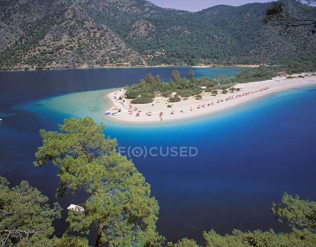 Vista della Laguna Blu, Oludeniz, Anatolia, Turchia — Foto stock