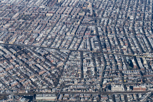 Vista aérea de Brooklyn, Nueva York, EE.UU. - foto de stock