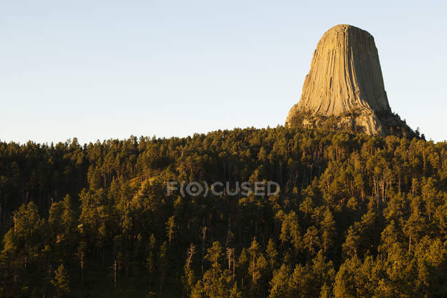 Devil Tower National Monument, Wyoming, Estados Unidos - foto de stock