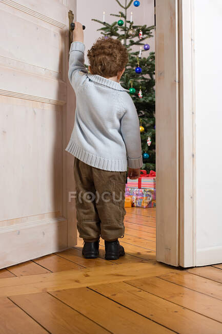 Rear view of a boy — Stock Photo