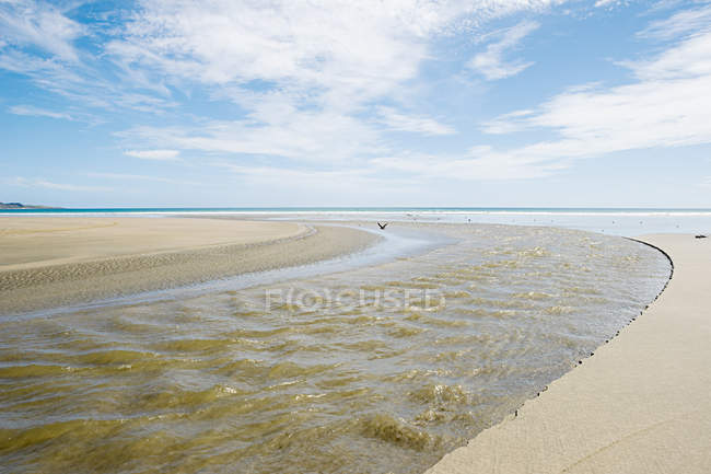 Vista panorâmica de Ahipara Beach, Northland, Nova Zelândia — Fotografia de Stock