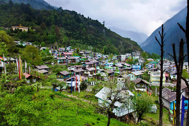 Región de Kanchenjunga del Himalaya - foto de stock