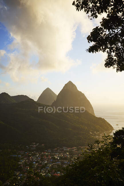 Pitons, Saint Lucia, Karibik — Stockfoto
