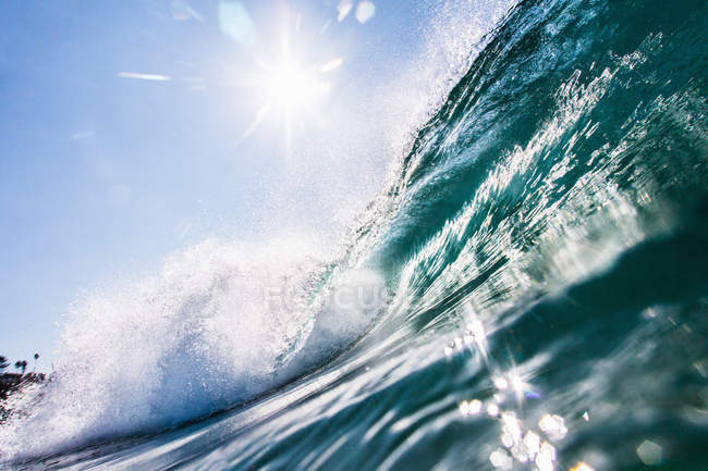 Big surf ocean wave, Encinitas, California, Stati Uniti d'America — Foto stock