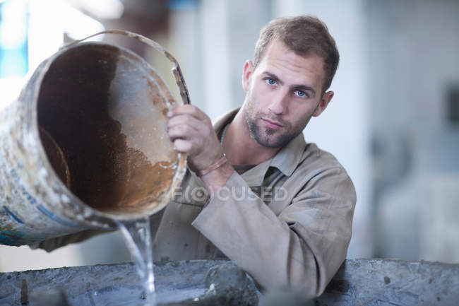 Preparing material for making pottery — Stock Photo