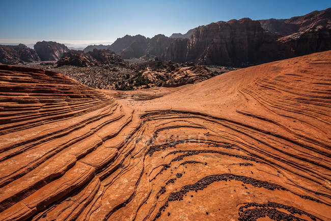 Terraced formations in Snow Canyon park — Stock Photo