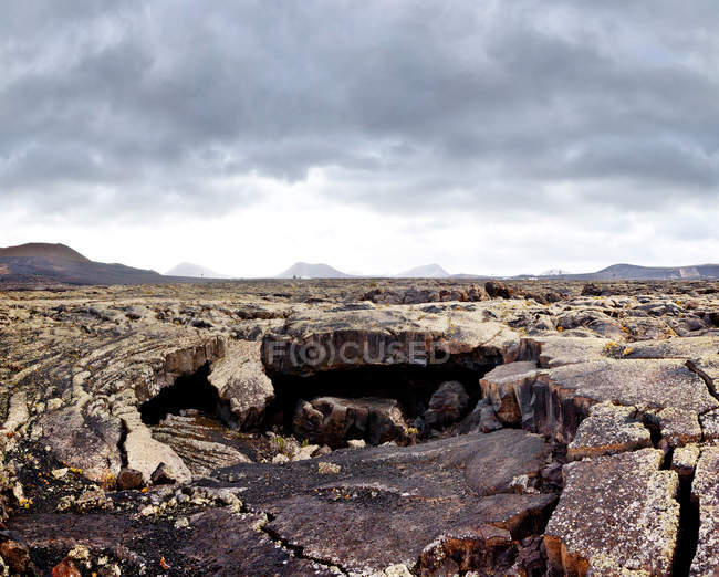 Vista panoramica di Lanscape di Montanas del Fuego, Lanzarote — Foto stock