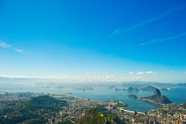 View over Rio de Janeiro and Guanabara Bay — Stock Photo