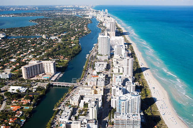 Miami Beach vista aerea — Foto stock