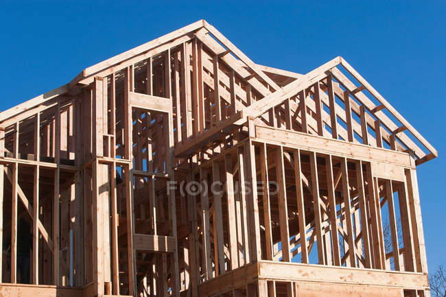 Estrutura de construção de madeira — Fotografia de Stock
