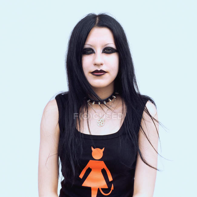 Portrait of a female goth — Stock Photo