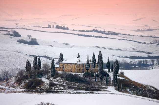 Orcia valley in winter — Stock Photo