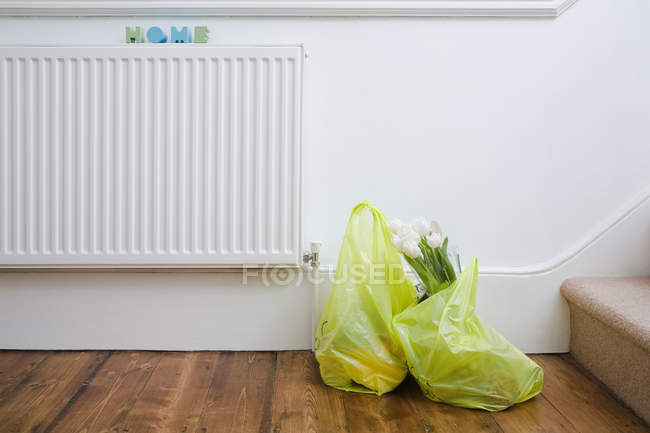 Shopping bags in house — Stock Photo