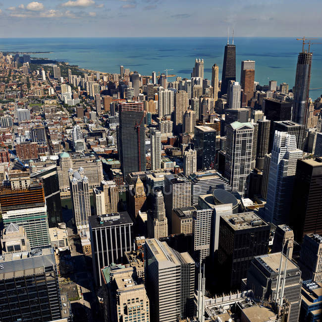 Вид на центр Чикаго — стоковое фото