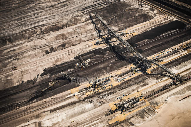 Striscia di carbone campo minerario — Foto stock