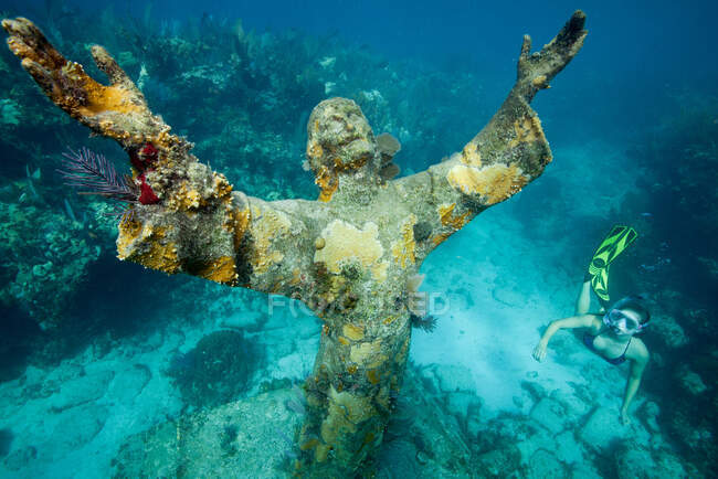 Christ of the Abyss statue — Stock Photo