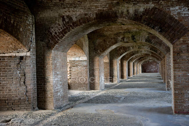Arches inside Ft Jefferson — Stock Photo
