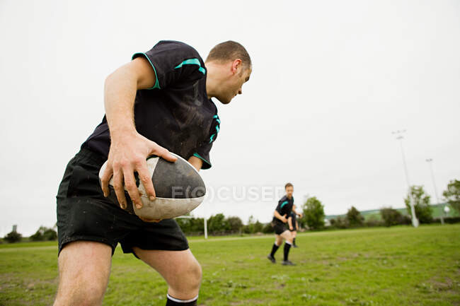 Jogo de rugby em ação — Fotografia de Stock