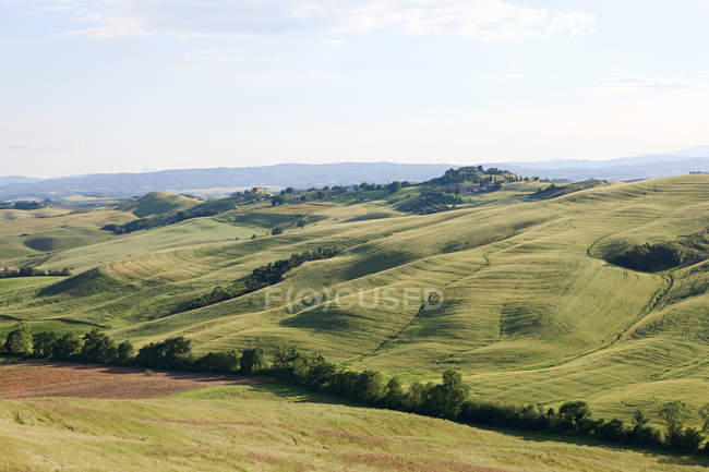 Hügelige Landschaft bei Siena — Stockfoto