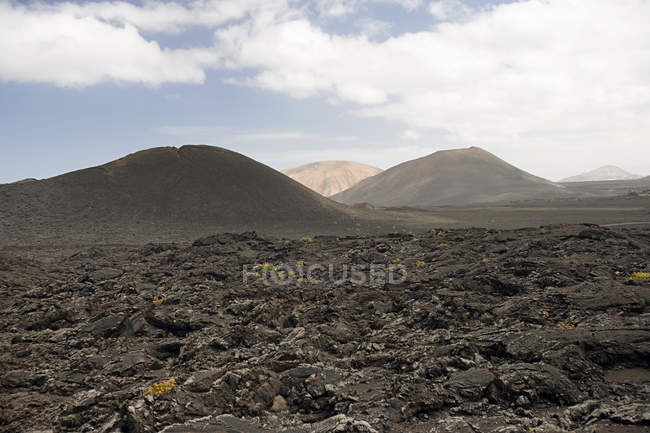 Paisaje volcánico del Parque Nacional de Timanfaya - foto de stock