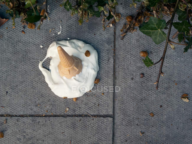 Vista superior do sorvete na rua — Fotografia de Stock