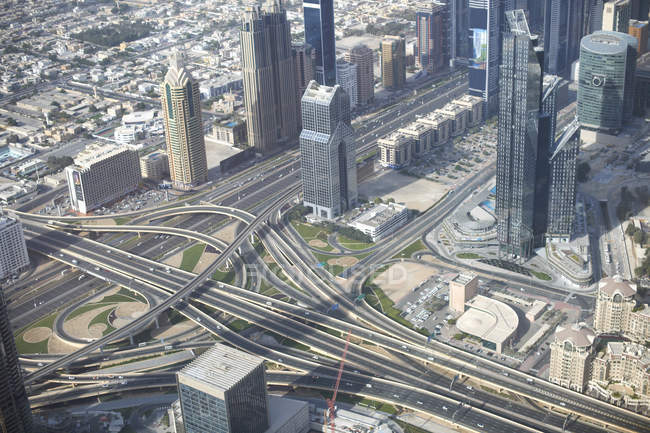 Vista aérea de Cityscape, Dubai, Emirados Árabes Unidos — Fotografia de Stock