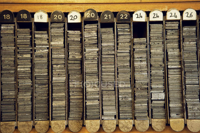 Close up of Number organisation system — Stock Photo