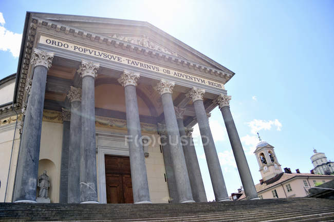 Церковь Гран-Мадре, Монте-дей-Капуччини, Турин, Пьемонт, Италия — стоковое фото
