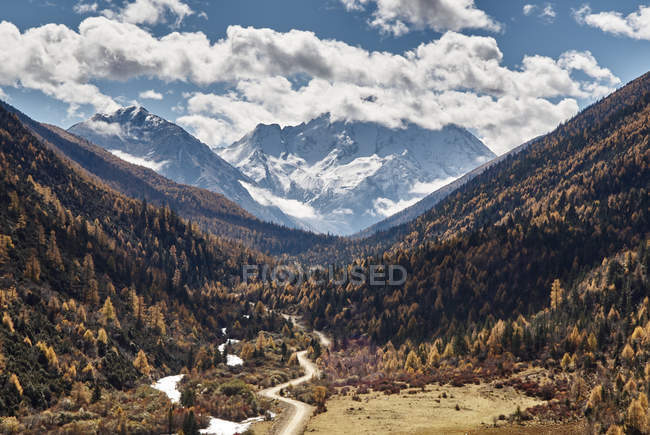 Monte Yarla paesaggio, Danba, Sichuan, Cina — Foto stock
