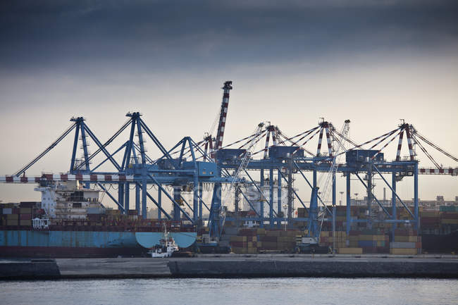 Containers terminal, Nápoles, Itália — Fotografia de Stock