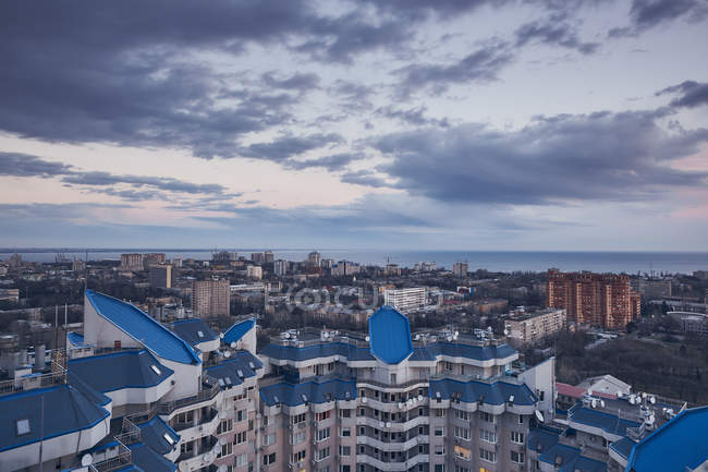 Aerial view of city buildings, Odessa, Ukraine, Europe — Stock Photo