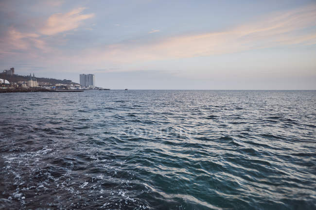 Mer au coucher du soleil, Odessa, oblast d'Odessa, Ukraine, Europe — Photo de stock