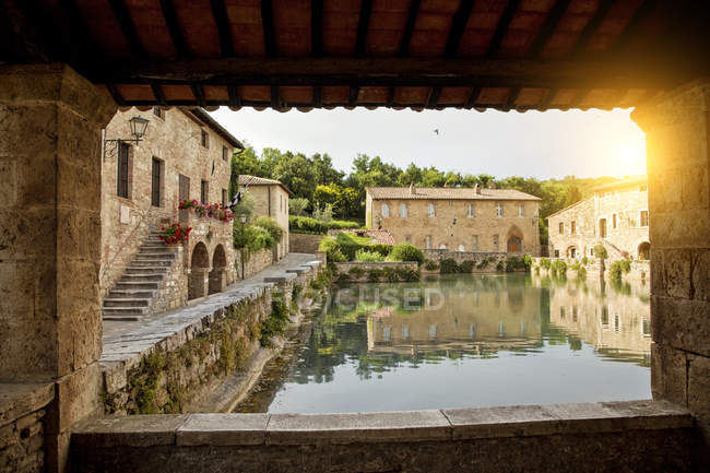 Italien, Toskana, bagno vignoni, — Stockfoto