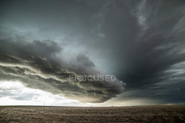 Tornado avisou supercélula nas planícies do leste do Colorado, Yuma, Colorado, EUA — Fotografia de Stock