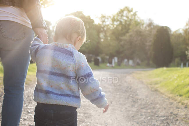 Mother and son taking walk — Stock Photo