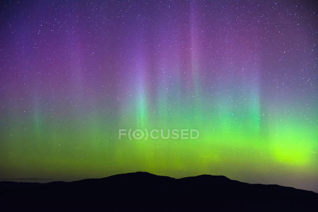 Aurora boreale, Nichel Plate Provincial Park, Penticton, Columbia Britannica, Canada — Foto stock
